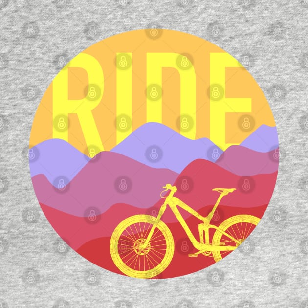 Ride MTB - Mountain Bike Vintage Colors by TheWanderingFools